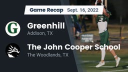 Recap: Greenhill  vs. The John Cooper School 2022