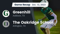 Recap: Greenhill  vs. The Oakridge School 2023