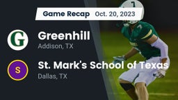 Recap: Greenhill  vs. St. Mark's School of Texas 2023