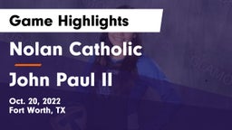 Nolan Catholic  vs John Paul II  Game Highlights - Oct. 20, 2022