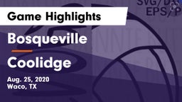 Bosqueville  vs Coolidge  Game Highlights - Aug. 25, 2020