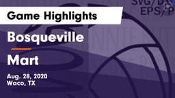 Bosqueville  vs Mart  Game Highlights - Aug. 28, 2020