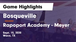 Bosqueville  vs Rapoport Academy - Meyer  Game Highlights - Sept. 15, 2020