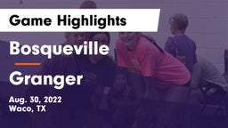 Bosqueville  vs Granger  Game Highlights - Aug. 30, 2022