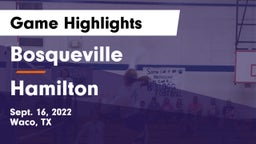 Bosqueville  vs Hamilton  Game Highlights - Sept. 16, 2022