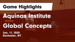 Aquinas Institute  vs Global Concepts  Game Highlights - Jan. 11, 2020