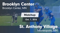 Matchup: Brooklyn Center vs. St. Anthony Village  2016