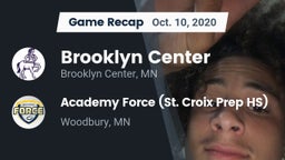 Recap: Brooklyn Center  vs. Academy Force (St. Croix Prep HS) 2020