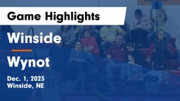 Winside  vs Wynot  Game Highlights - Dec. 1, 2023