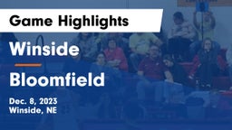 Winside  vs Bloomfield  Game Highlights - Dec. 8, 2023