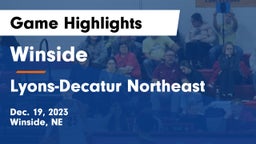 Winside  vs Lyons-Decatur Northeast Game Highlights - Dec. 19, 2023