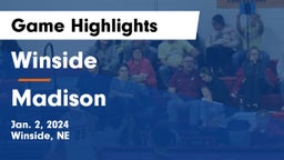 Winside  vs Madison  Game Highlights - Jan. 2, 2024