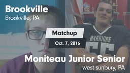Matchup: Brookville High vs. Moniteau Junior Senior  2016