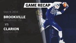 Recap: Brookville  vs. Clarion  2016