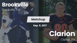 Matchup: Brookville High vs. Clarion  2017