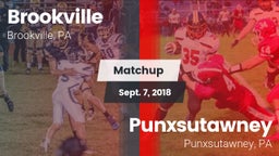 Matchup: Brookville High vs. Punxsutawney  2018