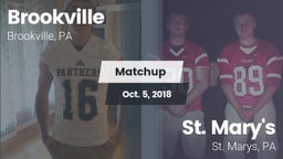 Matchup: Brookville High vs. St. Mary's  2018