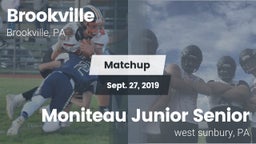 Matchup: Brookville High vs. Moniteau Junior Senior  2019