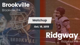Matchup: Brookville High vs. Ridgway  2019