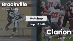 Matchup: Brookville High vs. Clarion  2020