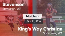 Matchup: Stevenson High vs. King's Way Christian  2016