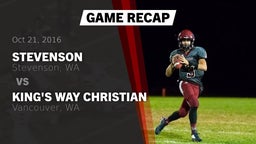 Recap: Stevenson  vs. King's Way Christian  2016