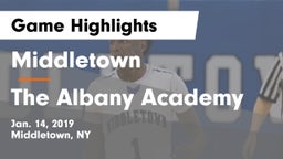 Middletown  vs The Albany Academy Game Highlights - Jan. 14, 2019