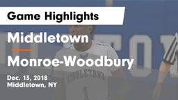 Middletown  vs Monroe-Woodbury  Game Highlights - Dec. 13, 2018