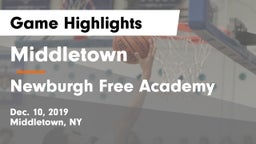 Middletown  vs Newburgh Free Academy  Game Highlights - Dec. 10, 2019