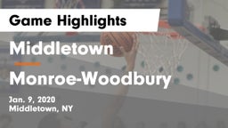 Middletown  vs Monroe-Woodbury  Game Highlights - Jan. 9, 2020