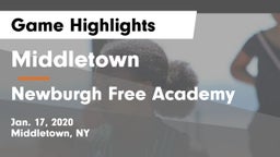 Middletown  vs Newburgh Free Academy  Game Highlights - Jan. 17, 2020