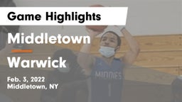 Middletown  vs Warwick  Game Highlights - Feb. 3, 2022