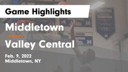 Middletown  vs Valley Central  Game Highlights - Feb. 9, 2022