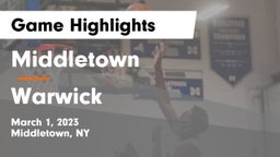 Middletown  vs Warwick  Game Highlights - March 1, 2023