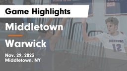 Middletown  vs Warwick  Game Highlights - Nov. 29, 2023