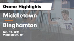 Middletown  vs Binghamton  Game Highlights - Jan. 12, 2024