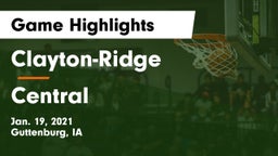 Clayton-Ridge  vs Central  Game Highlights - Jan. 19, 2021