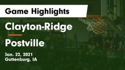 Clayton-Ridge  vs Postville Game Highlights - Jan. 22, 2021