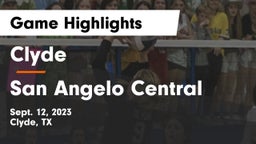 Clyde  vs San Angelo Central  Game Highlights - Sept. 12, 2023