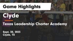 Clyde  vs Texas Leadership Charter Academy  Game Highlights - Sept. 30, 2023