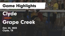 Clyde  vs Grape Creek  Game Highlights - Oct. 24, 2023