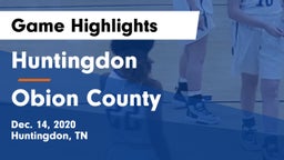 Huntingdon  vs Obion County  Game Highlights - Dec. 14, 2020
