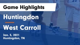 Huntingdon  vs West Carroll Game Highlights - Jan. 5, 2021