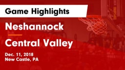 Neshannock  vs Central Valley  Game Highlights - Dec. 11, 2018