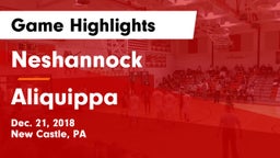 Neshannock  vs Aliquippa  Game Highlights - Dec. 21, 2018