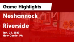 Neshannock  vs Riverside  Game Highlights - Jan. 21, 2020
