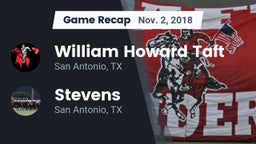 Recap: William Howard Taft  vs. Stevens  2018