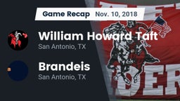 Recap: William Howard Taft  vs. Brandeis  2018