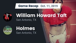 Recap: William Howard Taft  vs. Holmes  2019