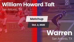 Matchup: William Howard Taft vs. Warren  2020